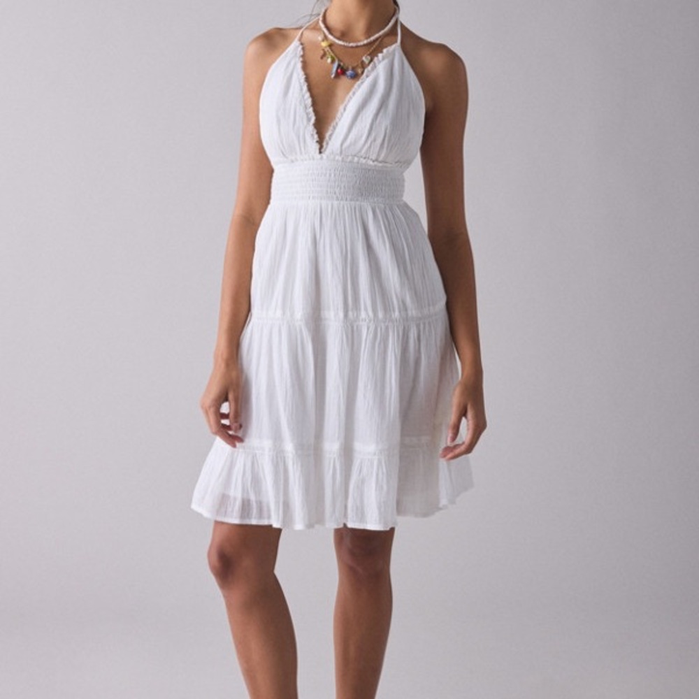 NWT Phoebe open-back halter mini dress